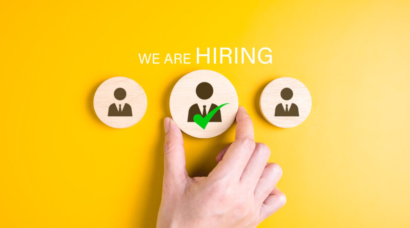 We are hiring in yellow background